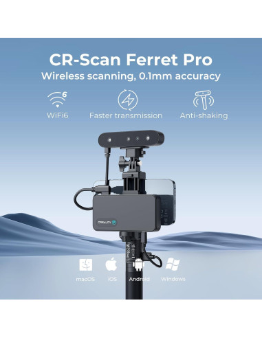 Escáner 3D Creality CR-Scan Ferret Pro 0.1mm WiFi6