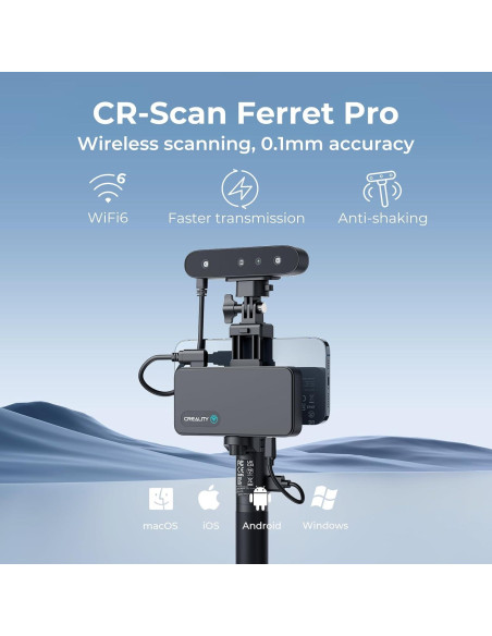 Escáner 3D Creality CR-Scan Ferret Pro 0.1mm WiFi6