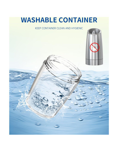 Molinillos Eléctricos de Sal y Pimienta CIRCLE JOY - Acero Inoxidable, Grano Ajustable, Luz LED