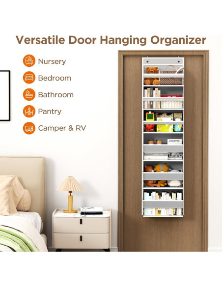 Organizador Colgante Mefirt 6 Estantes Gris para Puerta