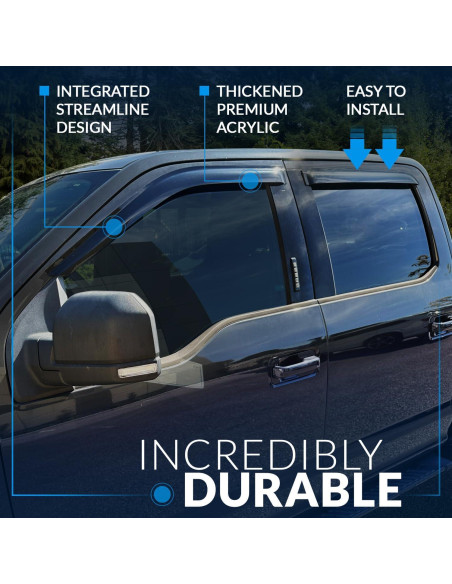 Deflectores de Lluvia Tuningpros para Toyota Yaris 2011-2015