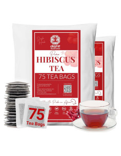 Té de Hibisco Orgánico Akshit 150 Bolsitas 283.5g Sin Cafeína