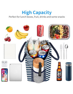 Bolsa de Almuerzo Térmica DALINDA Azul Marino - Reutilizable y Ligera 2