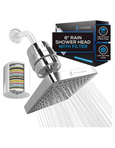 Cabezal de Ducha Filtrado SparkPod 15.24 cm Alta Presión Cromo