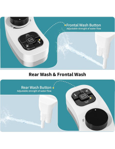 Bidet PIKETS No Eléctrico Doble Boquilla Ajustable Negro 2