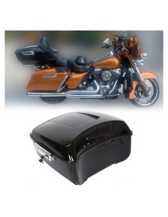 Maletero de Motocicleta ECOTRIC King Negro 95.1L para Harley Touring 2014-2024