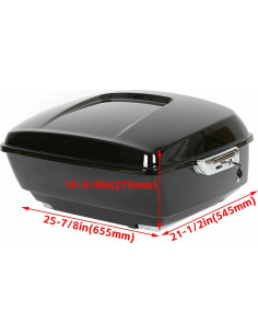 Maletero de Motocicleta ECOTRIC King Negro 95.1L para Harley Touring 2014-2024 2