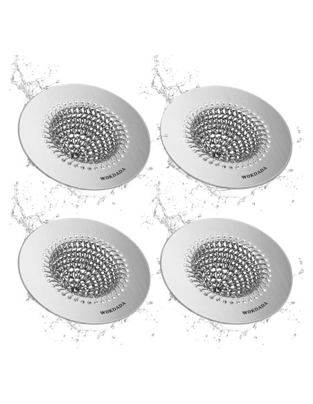 Colador de Drenaje de Fregadero Acero Inoxidable 304 4 Pcs