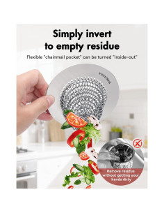 Colador de Drenaje de Fregadero Acero Inoxidable 304 4 Pcs 2