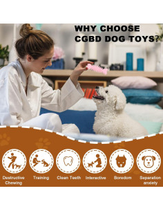 Juguetes para Cachorros CGBD - Paquete de 6 Rosa Masticables 2