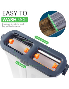 Juego de trapeador y cubo 360 ZJSYJJ con escurridor 2