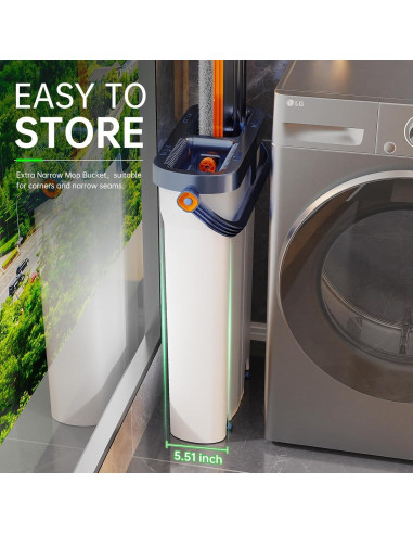 Juego de trapeador y cubo 360 ZJSYJJ con escurridor