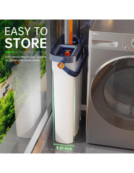 Juego de trapeador y cubo 360 ZJSYJJ con escurridor