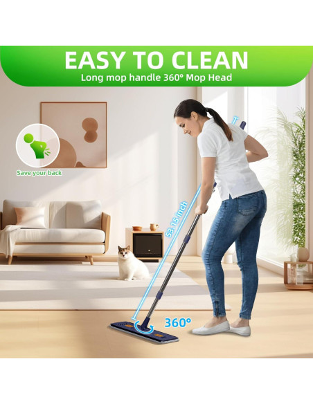 Juego de trapeador y cubo 360 ZJSYJJ con escurridor