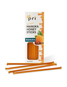 Palitos de Miel de Manuka P.R.I MGO 60+ Cruda 10 Unidades