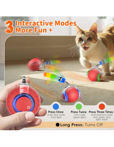 Juguete Interactivo para Gatos UPSKY Bola Eléctrica 5.7cm