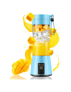 Batidora Portátil YFIXQNSU 380ml Sin Cable Azul - Mezcla Rápida