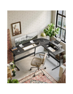 Escritorio de Juego en L CubiCubi 120 cm Negro para Oficina 2