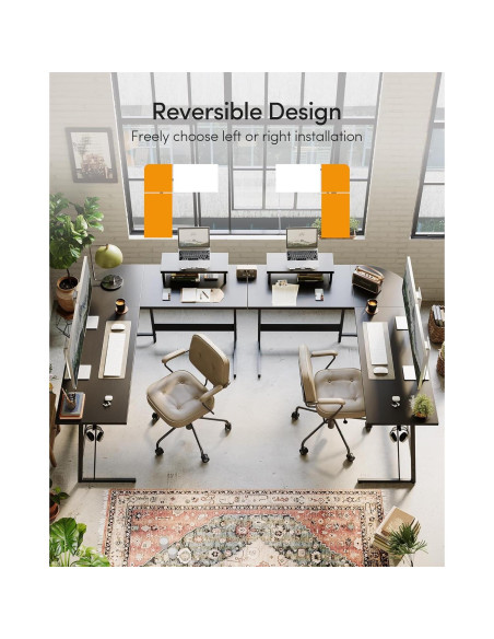 Escritorio de Juego en L CubiCubi 149.86 cm Negro