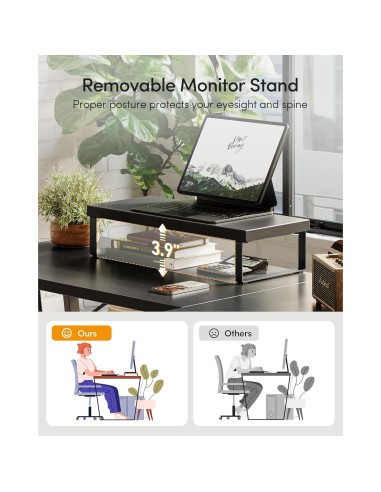 Escritorio de Juego en L CubiCubi 149.86 cm Negro