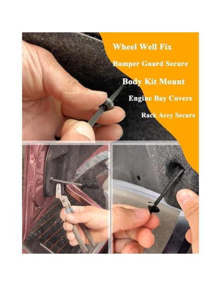 50 Hebillas de Bridas Universales Nylon Suijiang 90mm Auto