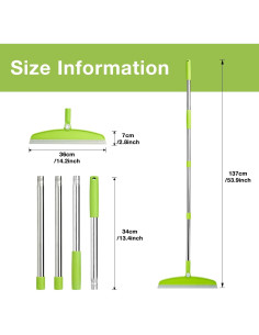 Escoba de Silicona XXFLOWER Ajustable 180 Verde Gris 2