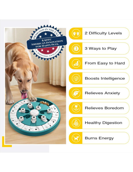 Juguete de Rompecabezas para Perros KADTC - Estímulo Mental 2 Niveles