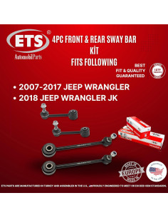 Kit de Enlace de Barra Estabilizadora ETS para Jeep Wrangler 2018-2007 2