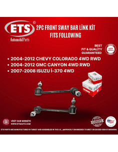 Kit de Enlace de Barra de Sway ETS Frontal 2Pcs K80582 K80583 2