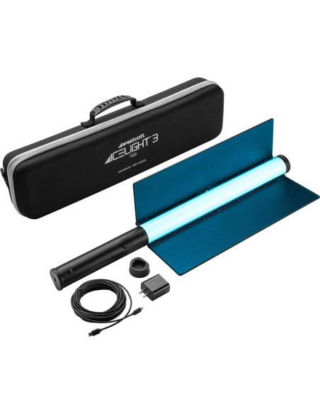 Westcott Ice Light 3 RGBWW LED Kit con Barndoors y Batería