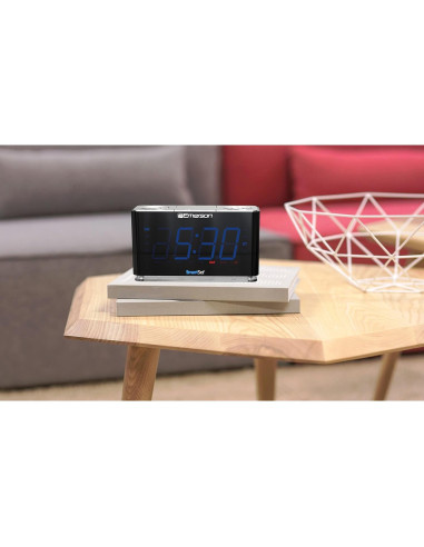 Reloj Despertador Emerson CKS1507 Bluetooth LED USB Negro