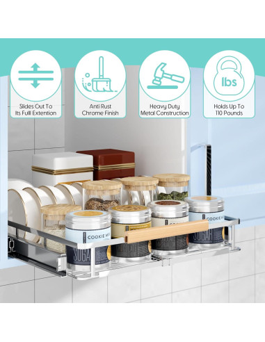 Organizador de Gabinete Expandible jkxoo 30-45.7 cm 2Pack