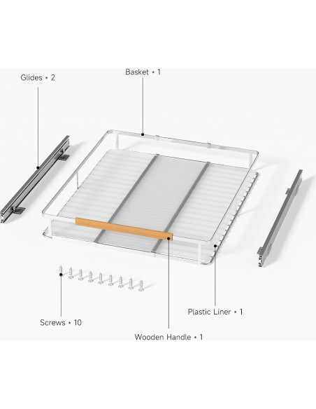 Organizador Expandible de Gabinete jkxoo 2 Paquetes Acero Inoxidable