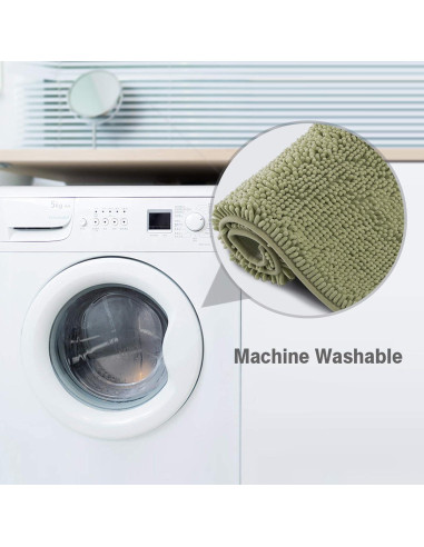 Alfombra de Baño ITSOFT Verde Salvia 150x53 cm Antideslizante