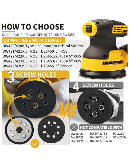 Discos de Lijado 5" Gnellkoor para Lijadora Orbital DeWalt - Paquete de 4