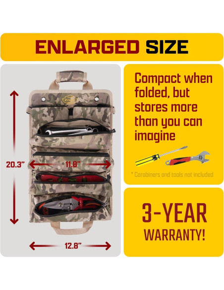 Bolsa de Herramientas Enrollable Ryker Camuflaje 32x51.5cm
