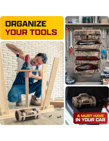 Bolsa de Herramientas Enrollable Ryker Camuflaje 32x51.5cm