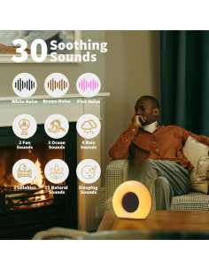 Máquina de Ruido Blanco DailyBody con 30 Sonidos y Luz Nocturna 2
