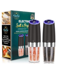 Juego de Molinillos Eléctricos de Sal y Pimienta JOBKIM& 2 Paquete