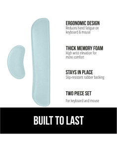 Reposabrazos Ergonómico Hills Point Gel Memory Foam Azul Cielo 2