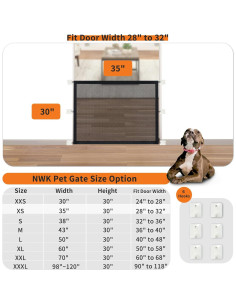 Puerta Mágica NWK para Mascotas 88.9x76.2 cm 6 Ganchos 2