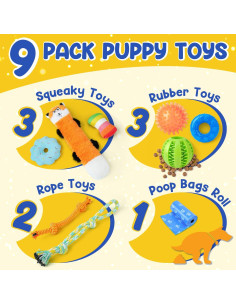 Juguetes para Cachorros PatsFran - Paquete de 9 Interactivos 2