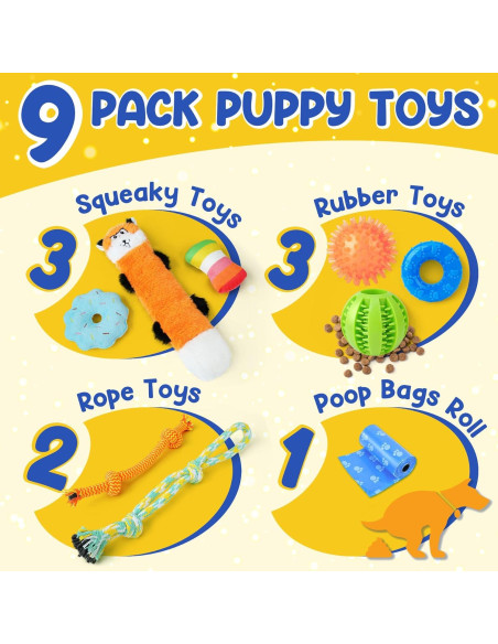 Juguetes para Cachorros PatsFran - Paquete de 9 Interactivos