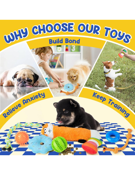 Juguetes para Cachorros PatsFran - Paquete de 9 Interactivos