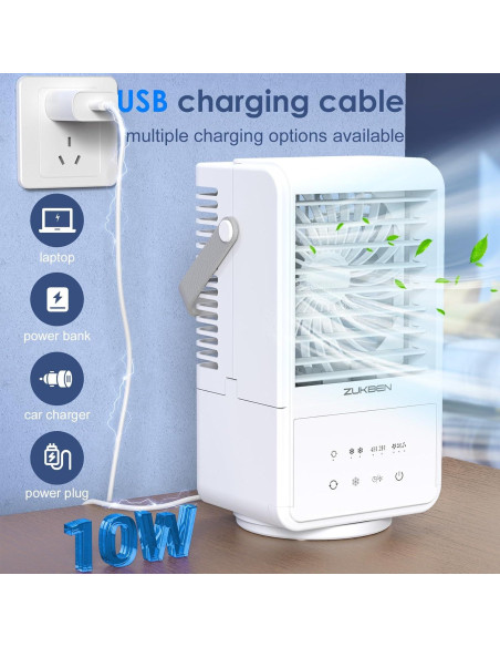 Acondicionador de Aire Portátil ZUKBEN YP16 4 en 1 1000ml