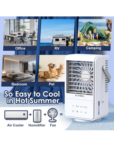 Acondicionador de Aire Portátil ZUKBEN YP16 4 en 1 1000ml
