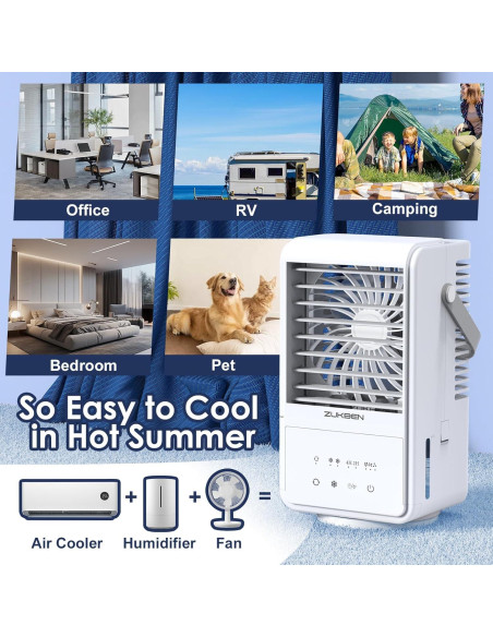 Acondicionador de Aire Portátil ZUKBEN YP16 4 en 1 1000ml