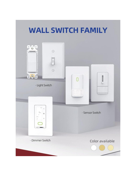 Interruptor de Luz AIDA Un Solo Polo 15A Blanco Brillante (Paquete de 10)