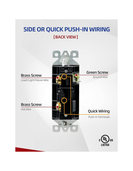 Interruptor de Luz AIDA Un Solo Polo 15A Blanco Brillante (Paquete de 10)