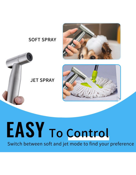 Rociador de Bidet de Mano ZEDAOTC Acero Inoxidable 2 Piezas